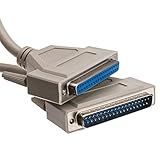 Cabo De Extensão Serial De 3 Pés DB37 Macho Para DB37 Fêmea 37 Condutor 1 1 Bege Extensor De Série Para Impressora PC Redes Cabo DB37 DB37 Macho Para Fêmea Cabo De Extensão Serial