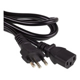Cabo De Força 10a Tripolar Monitor E Eletrônicos E Fonte Br 110v 220v Oem Cor Preto