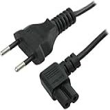 Cabo De Força Energia Bipolar 90 Tv Smart Ps3 Ps4 Impressora Notebook 110v 220v Tipo L 90 Graus Alimentação Rádio Eletrico Dois Pinos Pontos Universal 10 Amperes 1 5 Metros