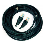 Cabo De Internet Rede 25 Metros Lan Montado Preto