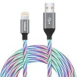 Cabo De LED Para IPhone Carregador De Luz Cabo Relâmpago Carregador Apple Certificado MFi Carregamento Rápido USB Legal Para IPhone 12 11 Pro Max XR X SE 8 Plus IPad IPod E Mais Verde 9 M 
