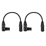 Cabo De Microfone XLR Conector XLR 90 Graus XLR Fêmea Para Reto XLR Macho Cabo De Conector De Microfone De 3 Pinos Adaptador De Cabo De Extensão De Microfone XLR Para Estúdio De