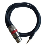Cabo De Microfone Xlr Fêmea Para Plug P3 Banhado De 1 Metro