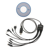 Cabo De Programação Usb 8 In1 Para Baofeng Kenwood Tyt Qyt F