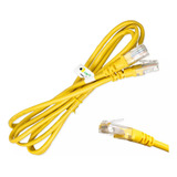 Cabo De Rede 1 5m Lan Cftv Internet Rj45 Cat5e Ethernet Resistente Alumínio Acobreado Patch Cord Utp Par Amarelo
