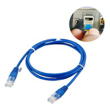 Cabo De Rede 1 Metro Curto Montado Pronto Fio Internet Rj45