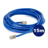 Cabo De Rede 15 Metros 15m Lan Internet Crimpado Rj45 Cat5e Azul Boyu Cell