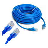 Cabo De Rede 30 Metros Lan Internet Crimpado Rj45 Cat5e Azu