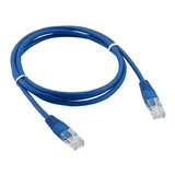 Cabo De Rede 5 Metros Patch Cord Azul Cat5e Ethernet 1000mb1