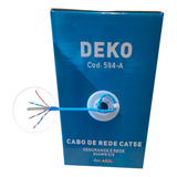 Cabo De Rede Cat5e Utp Cca 24awg Azul 100 Metros