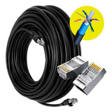 Cabo De Rede Ftp Cat6 Dupla Capa Blindado Externo 30 Metros