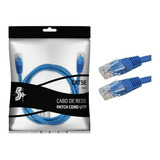 Cabo De Rede Rj45 1m Ethernet Patch Cord Cat5e Azul 1 Metros