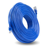 Cabo De Rede Rj45 Montado 15 Metros Ethernet Cat5e Lan Azul