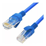 Cabo De Rede Rj45 Montado 3 Metros Ethernet Cat5e Lan Azul