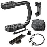 Cabo De Vídeo Universal Sevenoak MicRig Com Microfone Estéreo Integrado Pára Brisas E Suporte Extensor De Sapato Para Câmeras DSLR IPhone Smartphones Android E GoPro HERO3 HERO3 E HERO4