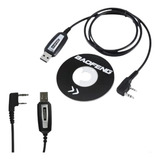 Cabo E Cd Programador Radio Comunicador Baofeng Intelbras