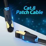 Cabo Ethernet Reforçado Vention Cat 8 Conector Rj45 De 2 M