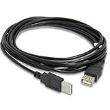 CABO EXTENSÃO USB 5 METROS 2 0 EXTENSOR MACHO FÊMEA 01201 Cor Preto