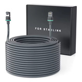 Cabo Extensor Ethernet Starlink V3 5m Reforçado Plug And Play Uso Externo Resistente À Água Ideal Para Veículos Barcos Trailers Motorhome Conexão Rápida E Estável Alta Durabilidade Athenix