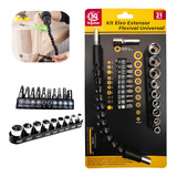 Cabo Extensor Flexível Para Parafusadeira Eixo Alongador Kit