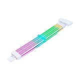 Cabo Extensor Sleeved Acegeek AC124 ARGB 12 4 Pinos 340mm Branco AG AC124 WH