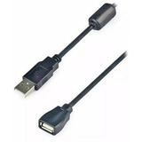 Cabo Extensor Usb 2 0 1 5 Metros Extensão forte Fêmea macho Cor Preto