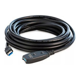 Cabo Extensor Usb 3 0 Ativo Para Webcam De 5 Metros Cor Preto
