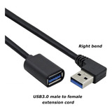 Cabo Extensor Usb 3 0 Curto 30cm L 90 Graus Direita Esquerda