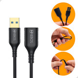 Cabo Extensor Usb 3 Metros Reforçado Macho Fêmea 3 0 Turbo