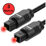 Cabo Fibra Óptico Áudio Digital Toslink 3 Metros Spdif Home