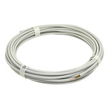 Cabo Fio De Alta Tensão 5mm 1 X 22 Awg Para Cerca Elétrica Cerca Elétrica Rural Pro home 10 Metros Branco