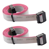 Cabo Flat 10 Vias Com 30cm E 2 Conectores Header