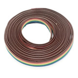 Cabo Flat Cable 6 Vias 26awg Colorido Lance 10mts