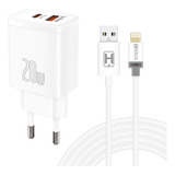 Cabo Fonte 20w Compatível iPhone 6 Ao 14 Pro Max Turbo Hrebos Hs 307i