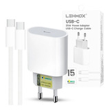 Cabo Fonte Jet Para iPhone 16 16plus 16pro 16promax Usb c Cor Branco