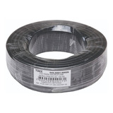 Cabo Guitarra Microfone Mono Blindado Rolo 100 Mt 0 33mm Cor Preto