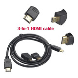 Cabo Hdmi 1 5m 3x1 Hdmi Com Adaptadores Mini X Micro