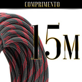 Cabo Hdmi 15 Metros 1 4 Blindado Ultra Hd 4k 3d Plug Banhado À Ouro 19 Pinos Cabo De Nylon Suporta Áudio De 8 Canais 96khz Estéreo 192khz Compatível Ps3 Ps4 Ps5 Xbox 360 One s x Nintendo Switch