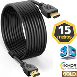 Cabo Hdmi 15m Blindado 4k 3d 1 4 19 Pinos Dourado Ethernet
