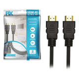 Cabo Hdmi 2 0 4k 3d Ultra Hd 19 Pinos Hdr Ultrahd 2 Metros