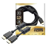 Cabo Hdmi 2 0 4k 3d Ultra Hd 19 Pinos Pontas Ouro 3 Metros