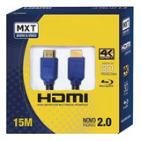Cabo Hdmi 2 0v 4k Com Filtro 15 Metros