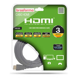 Cabo Hdmi 3 Metros 2 0 4k Ultra Hd Gold 19 Pinos Ethernet