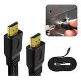 Cabo Hdmi 5 Metros Flat Blindado 3d Full Hd Para Tv Game Pc