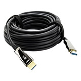 Cabo Hdmi Blindado 4k 8k Fibra Optica 35 Metros 120 Mhz