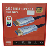 Cabo Hdmi Fibra Óptica 10 Mts 2 1 8k 3d 10 Metros 3 Unidades
