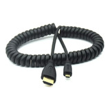 Cabo Hdmi Para Micro Hdmi Espiral Enrolado 50cm 1m