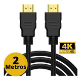 Cabo Hdmi Tomate 2 0 4k 3d Ultra Hd 2 Metros Blindado Tv Pc