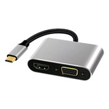 Cabo Hub Adaptador Usb c Para Hdmi Vga Usb c E Usb 3 0