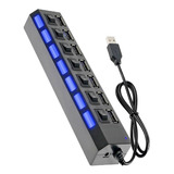 Cabo Hub Porta Usb 7 Portas Com Botões Liga E Desliga Barato